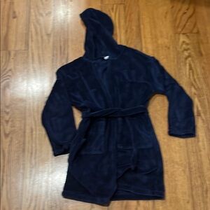 Gap Cozy Boys medium Hooded robe Navy Blue